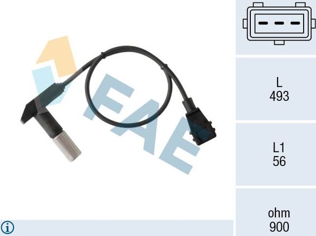 Датчик положения коленвала FAE для BMW 3 II (E30) 1983-1993. Артикул 79208