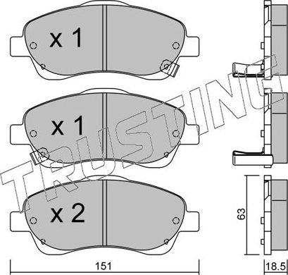 Тормозные колодки Trusting. Артикул 466.0