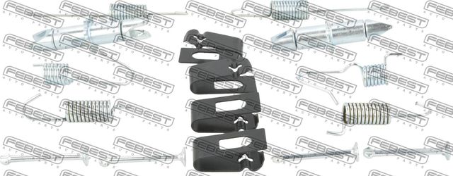 Монтажный комплект барабанных колодок Febest. Артикул 0204-F15ER-KIT