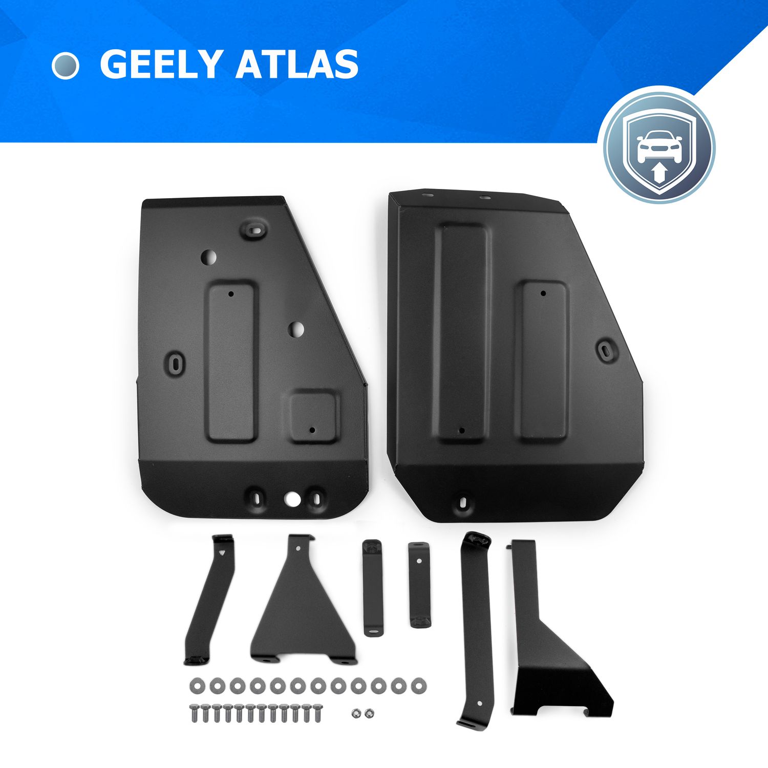 Защита топливного бака Rival для Geely Atlas FWD РКПП II поколение 2023-2026. Артикул 111.1939.1