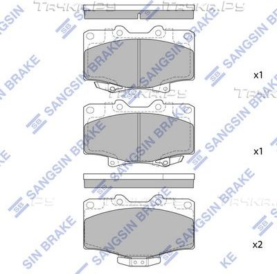 Тормозные колодки Sangsin Hi-Q. Артикул SP1420