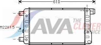Радиатор охлаждения двигателя AVA. Артикул FTA2115