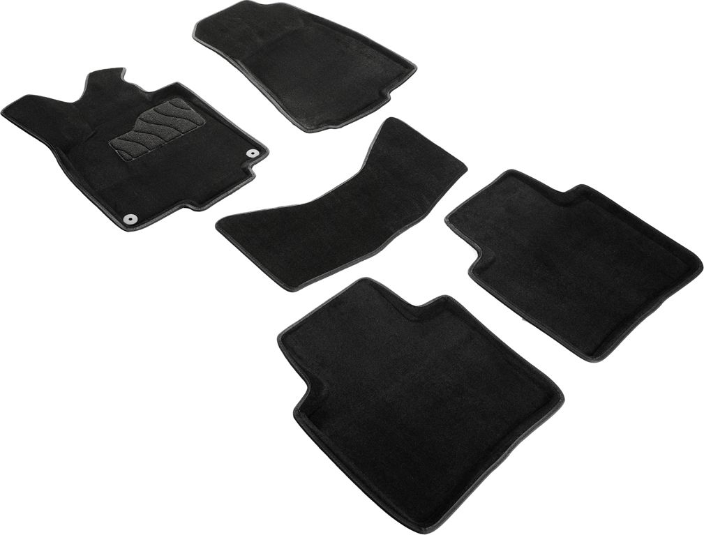 Коврики 3D Seintex ворсовые для салона Hongqi H9 2020-2026 Черные. Артикул 99166