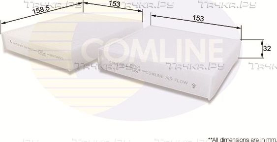 Салонный фильтр Comline для Peugeot 208 I 2012-2019. Артикул EKF101