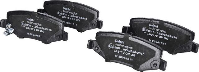 Тормозные колодки Delphi (Low-Metallic) задние для Dodge Nitro 2006-2012. Артикул LP2172