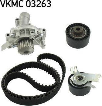 Помпа (водяной насос) с комплектом ремня ГРМ SKF. Артикул VKMC 03263