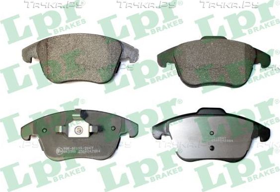 Тормозные колодки LPR передние для Land Rover Range Rover Evoque I 2011-2019. Артикул 05P2384