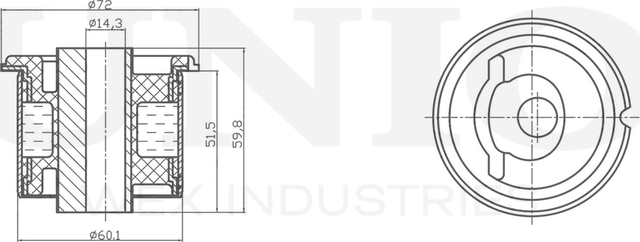 Сайлентблок рычага подвески (Unio). Артикул RMP-20036