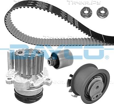 Помпа (водяной насос) с комплектом ремня ГРМ Dayco для SEAT Leon I 2000-2006. Артикул KTBWP2961