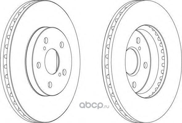 ДИСК ТОРМ. TOYOTA CAMRY 2.4VVTI-3.0L V6 01=> (296Х28) ВЕНТИЛИРУЕМЫЕ (Ferodo). Артикул DDF1446 