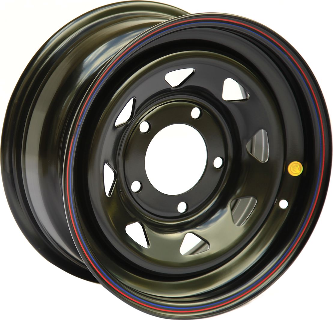 Колёсный диск OFF-ROAD Wheels усиленный стальной черный 5x139,7 8xR17 d110 ET+15 (треуг. мелкий) для ГАЗ Соболь 1998-2026. Артикул 1780-53910BL+15A17