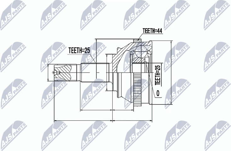 Шрус наружный (граната) NTY. Артикул NPZ-FT-017