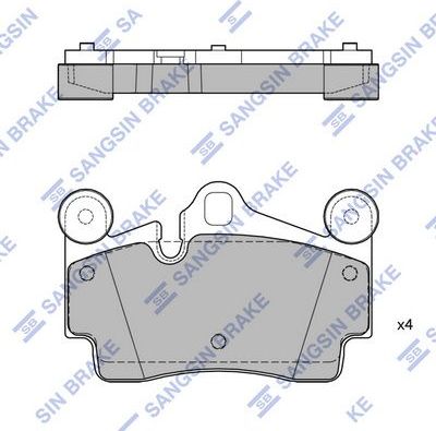 Тормозные колодки Sangsin Hi-Q. Артикул SP2198