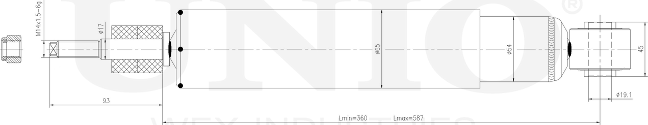 Амортизатор подвески (Unio). Артикул SAB-10500