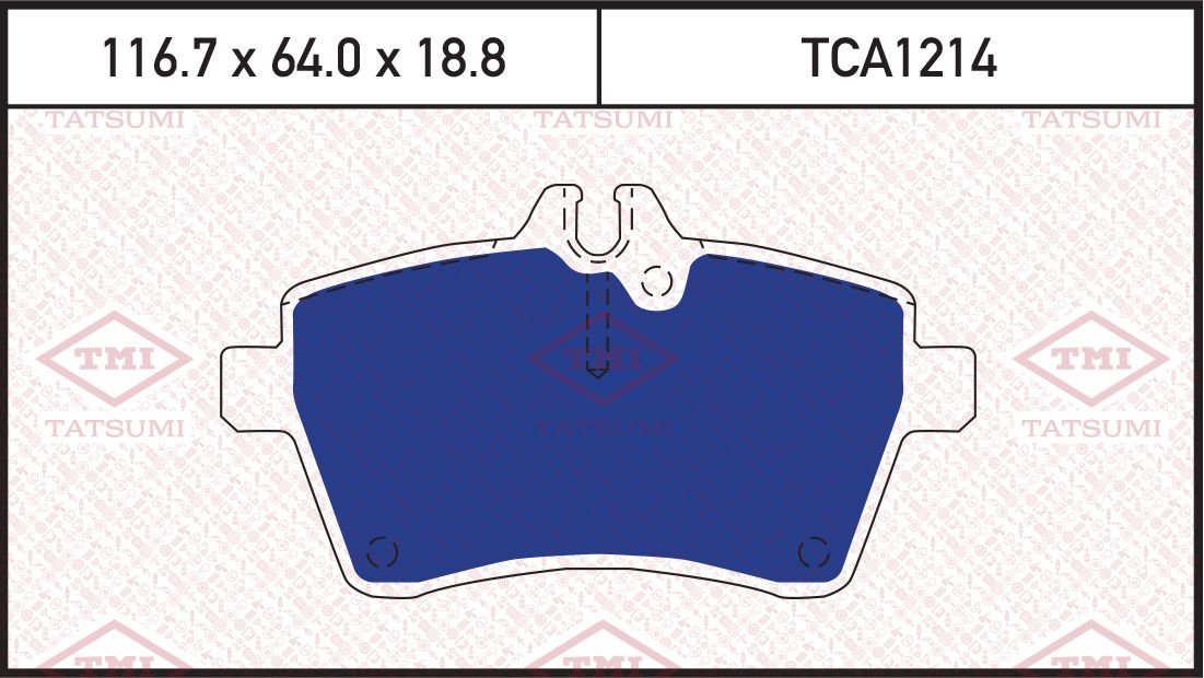 Колодки тормозные MB W169/W245 04- 1.5-2.0 передн. (Tatsumi). Артикул TCA1214