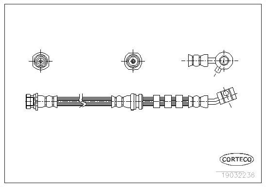 Тормозной шланг Corteco. Артикул 19032236