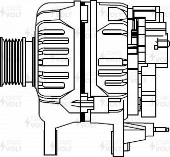 Генератор StartVOLT для Volkswagen Polo V 2009-2014. Артикул LG 1825