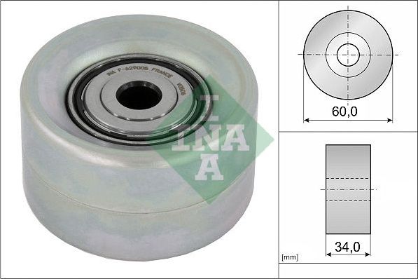 Направляющий (ведущий) ролик приводного поликлинового ремня Ina. Артикул 532 0921 10