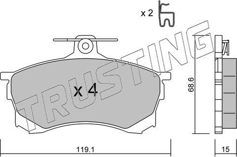 Тормозные колодки Trusting. Артикул 259.0