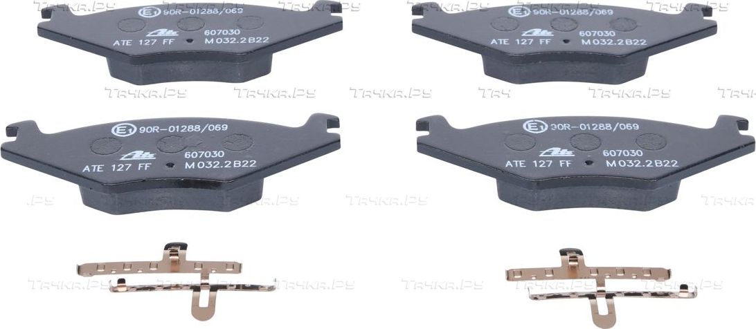 Тормозные колодки ATE передние для Volkswagen Jetta II 1984-1991. Артикул 13.0460-7030.2