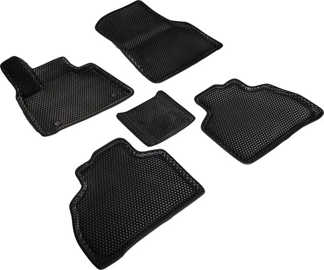 Коврики Seintex 3D EVA ромб для салона BMW X7 G07 5 мест 2018-2026 ЧЕРНЫЕ. Артикул 98440