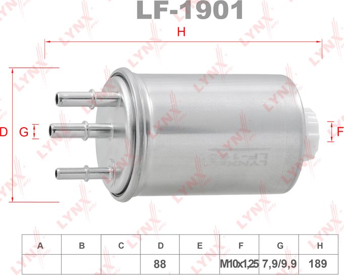 Топливный фильтр LYNXauto. Артикул LF-1901