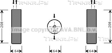 Осушитель кондиционера AVA для Mercedes-Benz S-Класс IV (W220) 1998-2006. Артикул MSD053