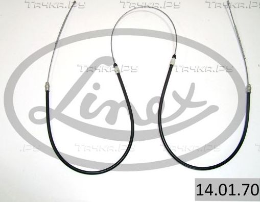 Трос ручника (тросик ручного тормоза) Linex. Артикул 14.01.70