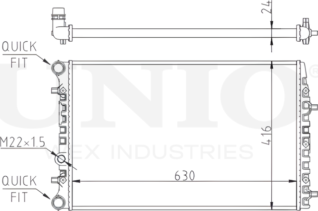 Радиатор двигателя (Unio). Артикул RAD-10089