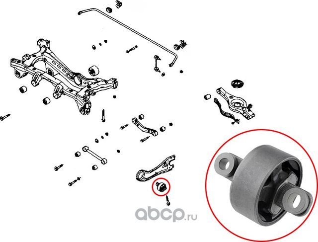 Сайлентблок рычага подвески (SAT). Артикул ST-55274-M0000
