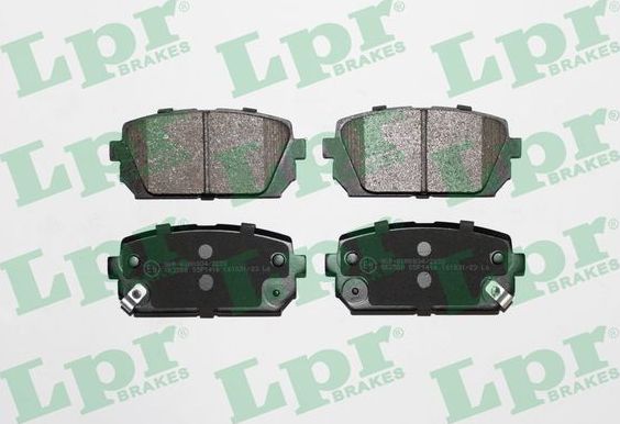 Тормозные колодки LPR задние для Kia Carens I (RS) 2002-2006. Артикул 05P1416