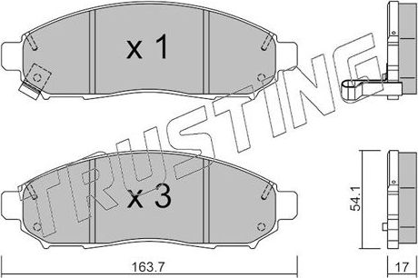 Тормозные колодки Trusting. Артикул 759.0