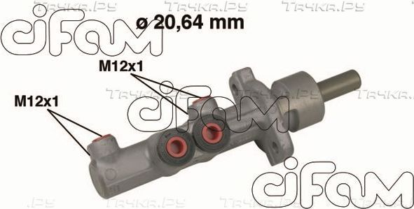 Тормозной цилиндр главный Cifam (алюминий) для Skoda Fabia II 2007-2014. Артикул 202-493