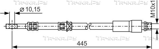 Тормозной шланг Bosch передний для Opel Zafira B 2005-2015. Артикул 1 987 476 455