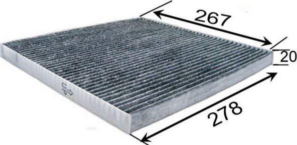 Салонный фильтр JS Asakashi. Артикул AC2510C