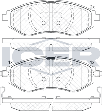Тормозные колодки Icer. Артикул 182040