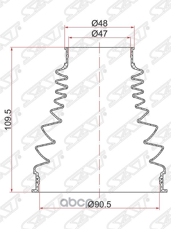 Пыльник шруса внутренний VOLVO XC60 09-V70 III 08 (SAT). Артикул TC038