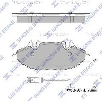 Тормозные колодки Sangsin Hi-Q. Артикул SP2331