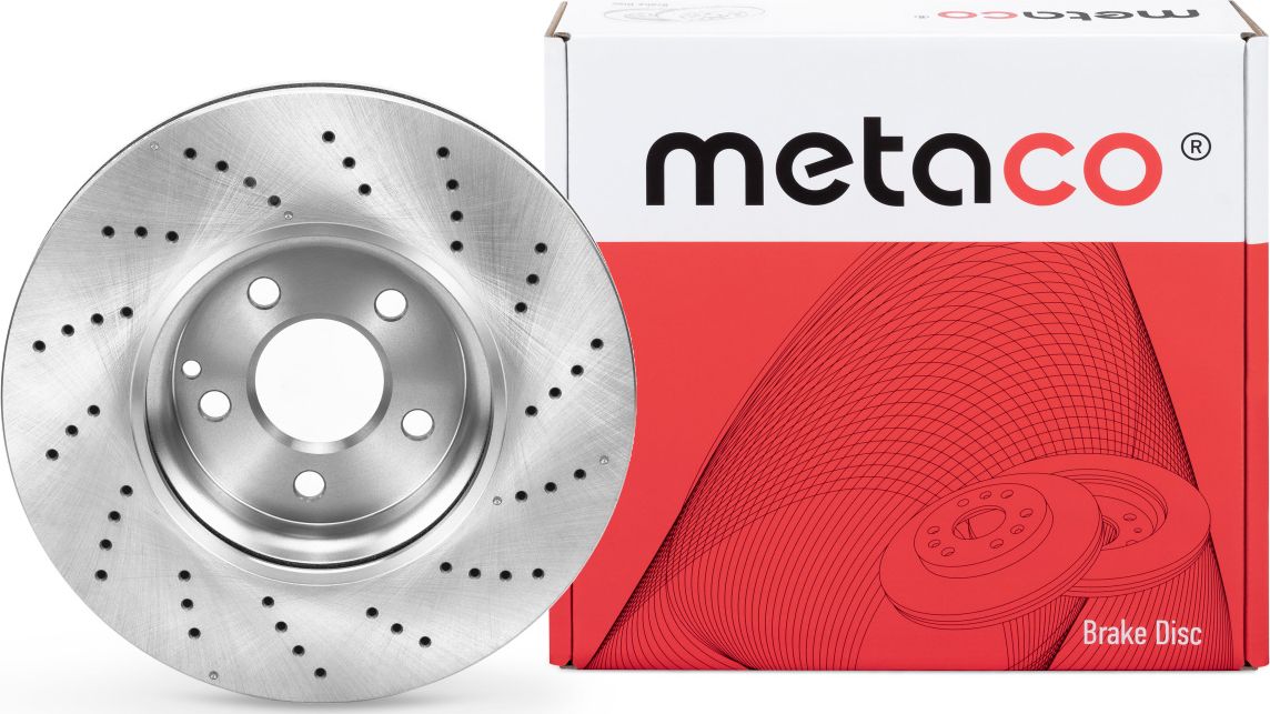 Диск тормозной передний вентилируемый (Metaco). Артикул 3050415