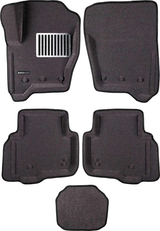 Коврики текстильные Euromat 3D Business для салона Land Rover Discovery III 2005-2009 Темно-серые. Артикул EM3D-003100G