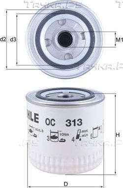 Масляный фильтр Mahle для Volvo 460 1994-1996. Артикул OC 313