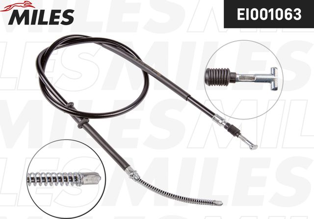 Трос ручника (тросик ручного тормоза) Miles задний правый для Fiat Palio I 1996-2004. Артикул EI001063