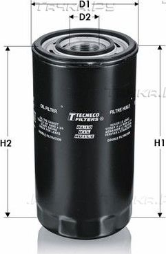 Масляный фильтр  Tecneco Filters для MAN SD 1979-1986. Артикул OL3005T