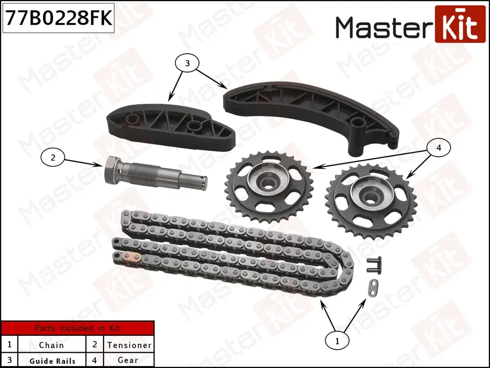 Комплект цепи MB W246/W204/W212 (Master KIT) Master KIT. Артикул 77B0228FK