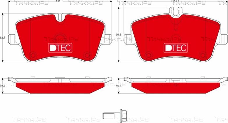 Тормозные колодки TRW DTEC COTEC. Артикул GDB1413DTE