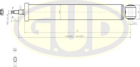 Амортизатор G.U.D.. Артикул GSA343290