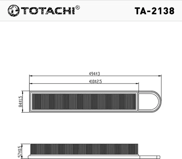 Фильтр воздушный Totachi TA-2138 Totachi. Артикул TA2138
