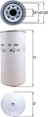 Масляный фильтр Mahle. Артикул OC 289