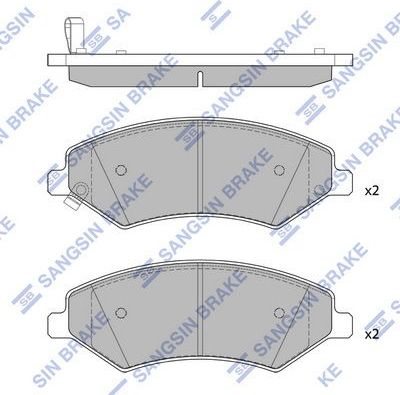 Тормозные колодки Sangsin Hi-Q. Артикул SP2241