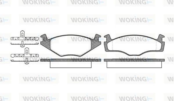 Тормозные колодки Woking передние для Volkswagen Jetta I 1978-1984. Артикул P0713.10